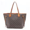 Image 1 : Louis Vuitton Brown Monogram Canvas Leather Neverfull MM Tote Bag