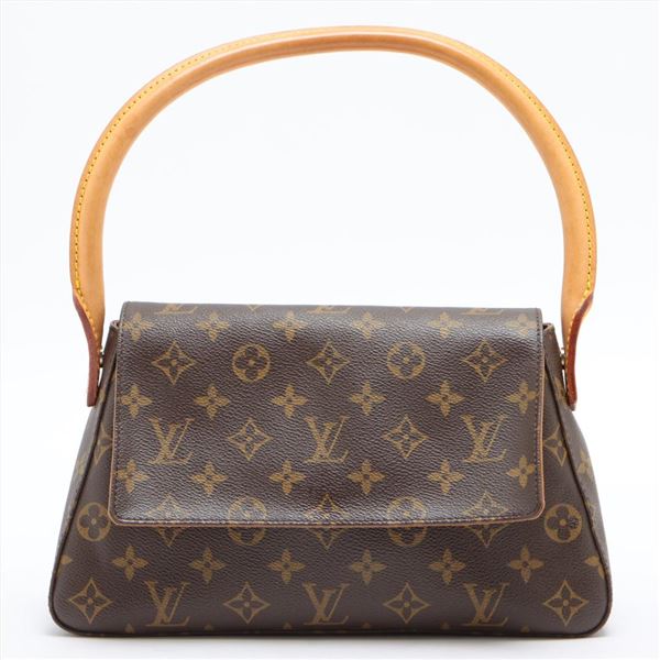 Louis Vuitton Brown Monogram Canvas Leather Mini Looping Bag