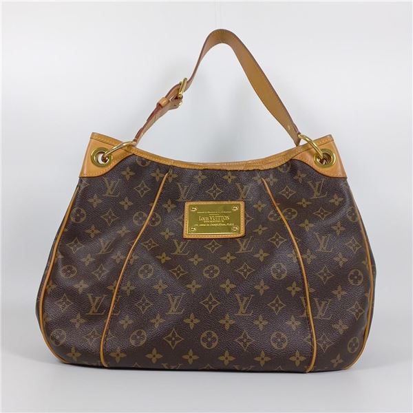 Louis Vuitton Brown Monogram Canvas Leather Galliera PM Hobo Bag