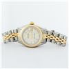 Image 3 : Rolex Ladies 2T Factory Silver Tapestry Dial Datejust Wristwatch