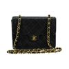 Image 1 : Chanel Vintage Black Quilted Lambskin Leather Mini Flap Shoulder Bag