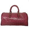 Image 3 : Goyard Red Goyardine Canvas Leather Croisiere 35cm Duffle Bag