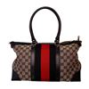 Image 4 : Gucci Vintage Beige Black GG Canvas Leather Web Rania Top Handle Bag