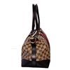 Image 5 : Gucci Vintage Beige Black GG Canvas Leather Web Rania Top Handle Bag
