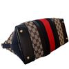 Image 7 : Gucci Vintage Beige Black GG Canvas Leather Web Rania Top Handle Bag