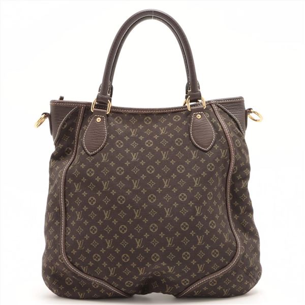 Louis Vuitton Brown Monogram Mini Lin Canvas Leather Besace Angele Shoulder Bag