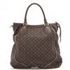 Image 2 : Louis Vuitton Brown Monogram Mini Lin Canvas Leather Besace Angele Shoulder Bag