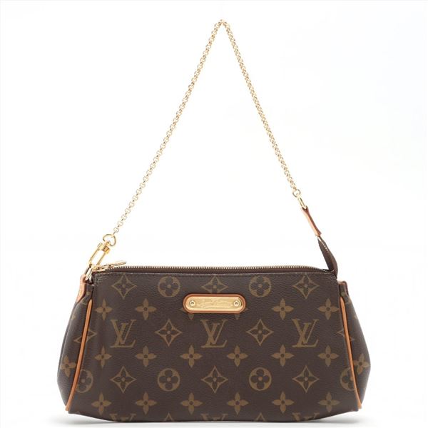 Louis Vuitton Brown Monogram Canvas Leather Eva Pochette Shoulder Bag