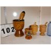 Image 1 : Misc Wooden Mortar & Pestle