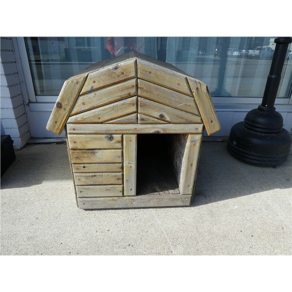 Home Made Wooden Dog House 25" x 21" x 25"