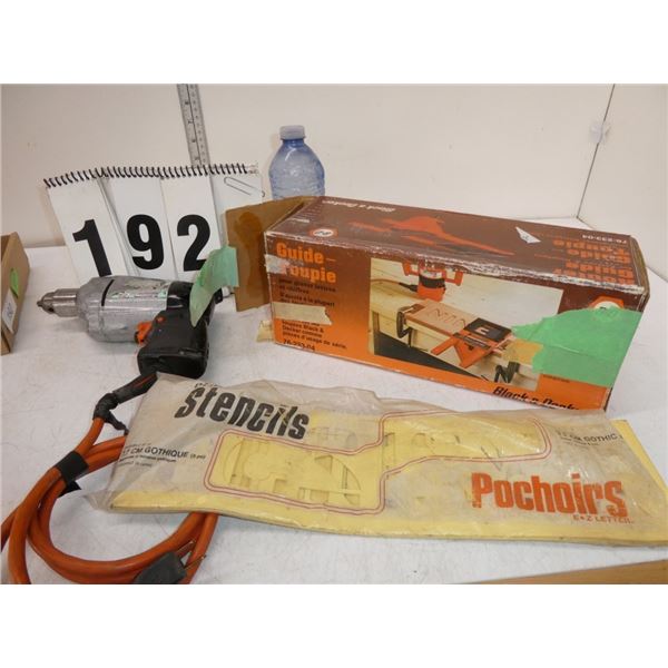 Router Guide With Stencils/3/8" Drill