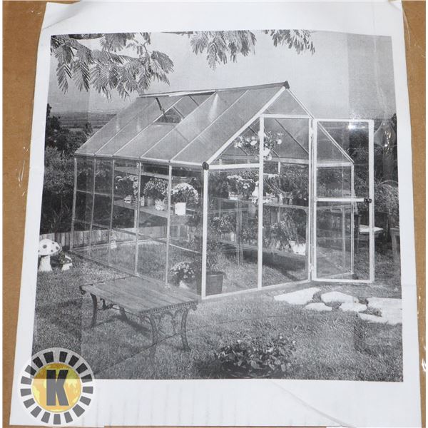 GREENHOUSE FRAME KIT , SOLD ASIS (STORE RETURN)