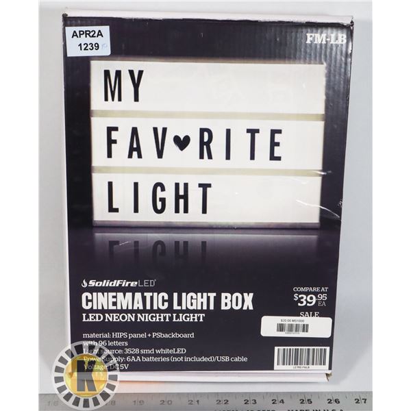 CINEMATIC LIGHT BOX