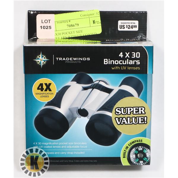 NEW 4X30 POCKET SIZE BINOCULARS WITH UV COATED