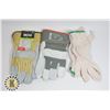 Image 1 : LOT OF 3 PAIRS ASSORTED WORKING GLOVES
