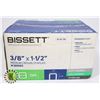 Image 1 : BISSETT 3/8"x1-1/2" MEDIUM CROWN M- SERIES STAPLES