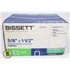 Image 1 : BISSETT 3/8"x1-1/2" MEDIUM CROWN M- SERIES STAPLES