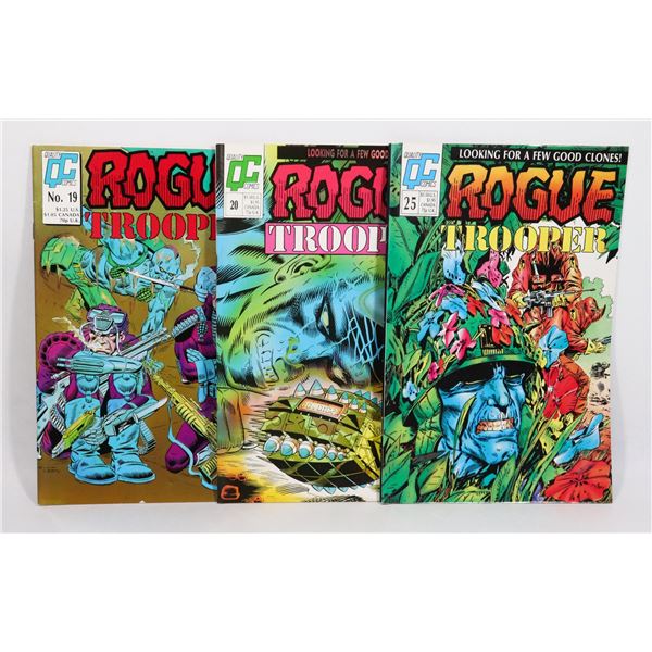 LOT OF 3 ROGUE TROOPER COMICS #19, 20, 25