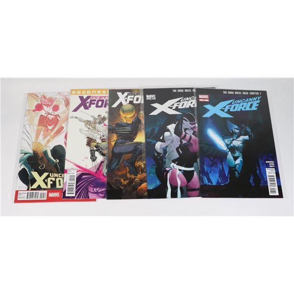 LOT OF 5 UNCANNY X-FORCE COMICS