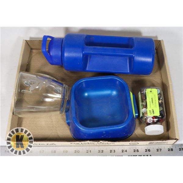 WATER TRAY FOR PET, SOLD WITH MUG, WATER