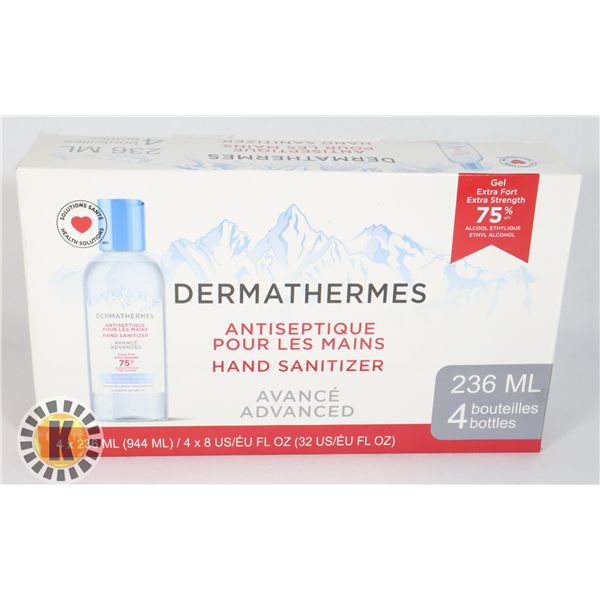 BOX OF DERMATHERMES HAND SANITIZER 4PK