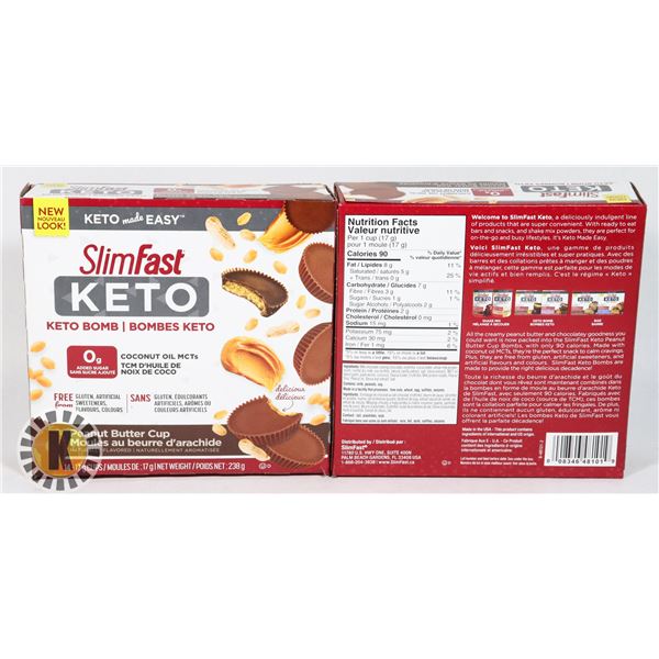 2PK SLIM FAST KETO BOMB PEANUT BUTTER CUP 14 17GRM