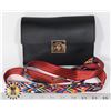 NEW BLACK HAND BAG WITH COLORFUL STRAP