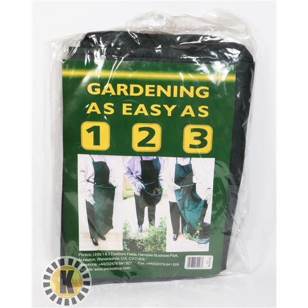 NEW GARDENING APRON WITH BUILT IN WASTE BAG