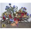 ARTIFICIAL FLOWER ARRANGEMENT IN WICKER BASKET