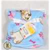 NEW SUPER PLUSH FLEECE DOG PRINT GIFT BLANKET