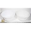 LOT OF 2 WHITE OVEN WARE BOWLS