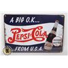 NEW 8" X 12" METAL WALL ART (PEPSI THEME)