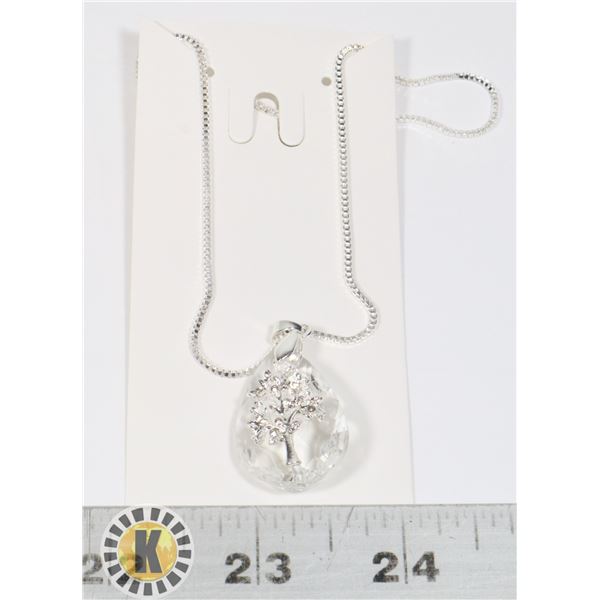 NEW "TREE OF LIFE" PENDANT NECKLACE SILVER TONED