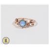 Image 1 : NEW ROSE GOLD TONED FASHION RING OPAL TYPE STONE