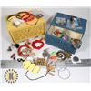 Image 1 : FLAT OF TWO JEWELRY BOXES FULL OF FASHION JEWELRY
