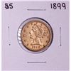 Image 1 : 1899 $5 Liberty Head Half Eagle Gold Coin
