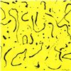 Image 2 : Pergola "Black And Yellow" Original Acrylic On Canvas