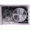 Image 1 : 1996 $1 American Silver Eagle Coin & 2oz Silver Bar Set
