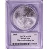 Image 2 : 2011 $1 American Silver Eagle Coin PCGS MS70 Mercanti Signature