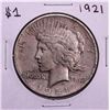 Image 1 : 1921 $1 Peace Silver Dollar Coin