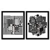 Image 1 : Victor Vasarely "Torke-Uy Et Jerusa De La Serie Croises (Diptych)" Mixed Media Print