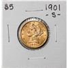 Image 1 : 1901-S $5 Liberty Head Half Eagle Gold Coin