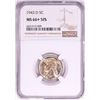 Image 1 : 1943-D Jefferson Nickel Coin NGC MS66+ 5FS