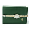 Image 6 : Rolex Ladies Two Tone Silver Diamond and Sapphire Datejust Wristwatch with Rolex Box