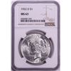 Image 1 : 1922-D $1 Peace Silver Dollar Coin NGC MS63