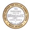Image 2 : .999 Silver Silver Legacy Reno, Nevada $10 Casino Limited Edition Gaming Token