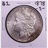 Image 1 : 1878-S $1 Morgan Silver Dollar Coin