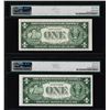 Image 2 : Lot of (2) 1935G w/ Motto $1 Silver Certificate Notes Fr.1617 PMG Ch. Uncirculated 63