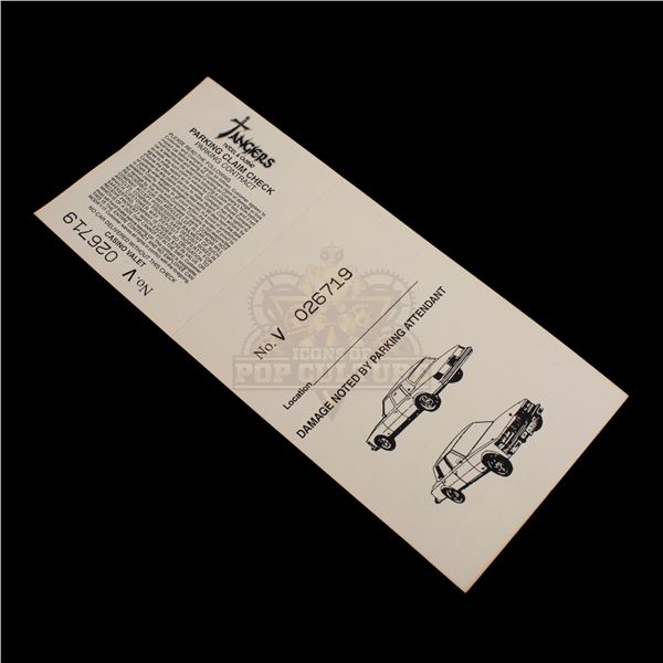 Casino Valet Parking Claim Check A921