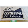 Image 1 : Zerolene Oils & Greases - Fantasy porcelain sign (23" long)